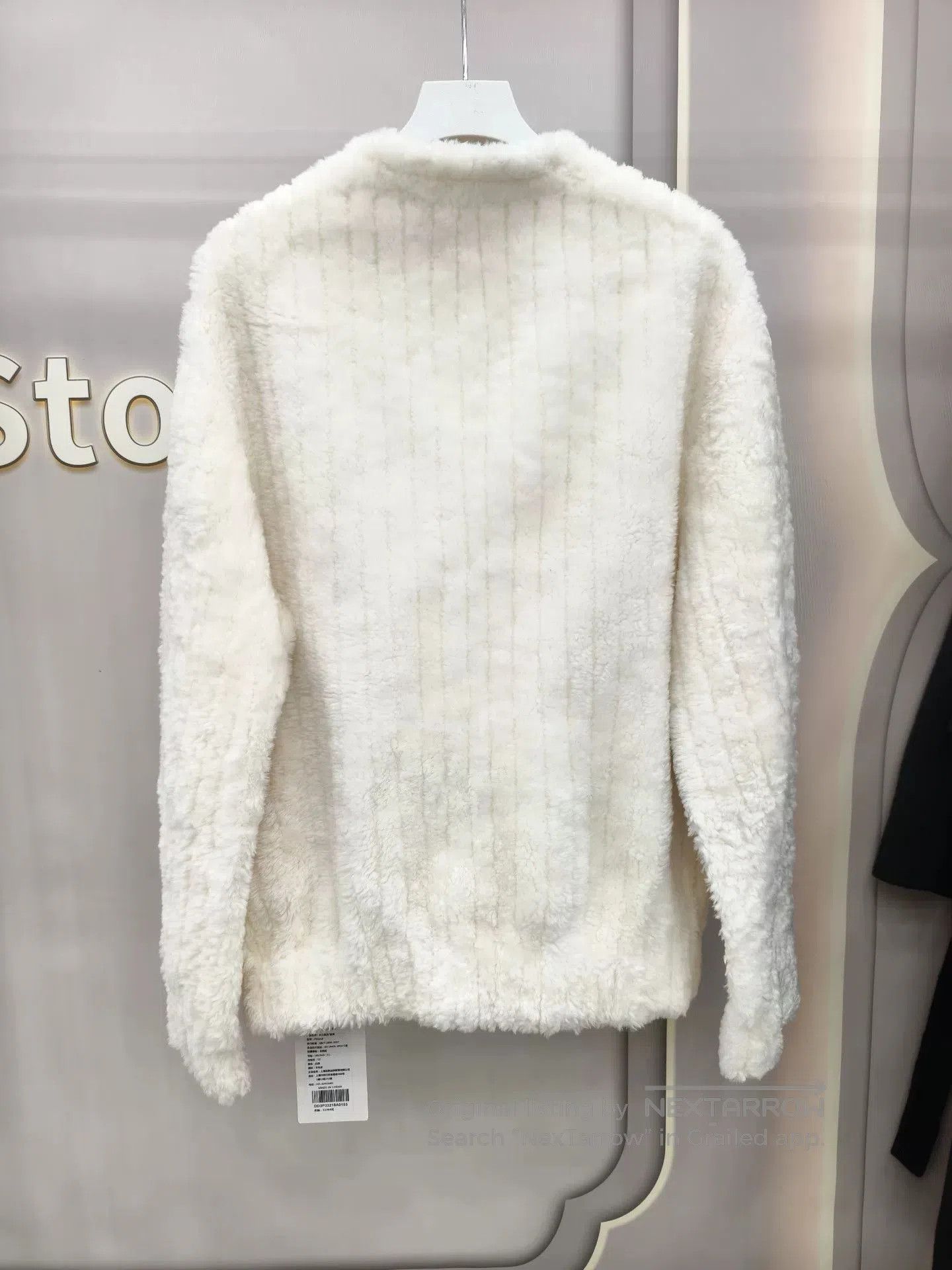 Japanese Brand White Leather Fur Lined Coat. Size S / US 4 / IT 40 - 4 Thumbnail