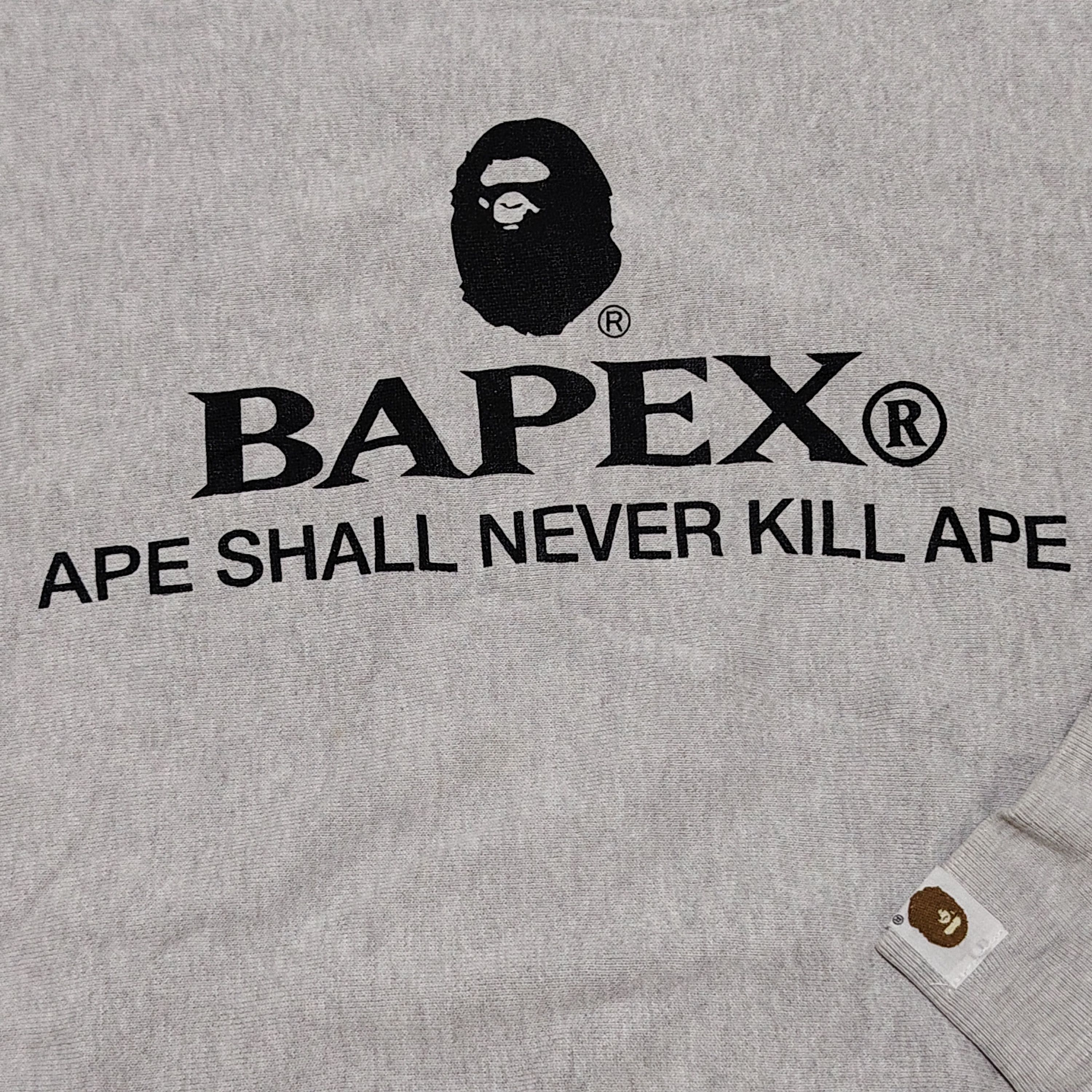 Bape VERY RARE STREETWEAR‼️Bape Bapex Grey Sweatshirt M Japan Size US M / EU 48-50 / 2 - 3 Thumbnail