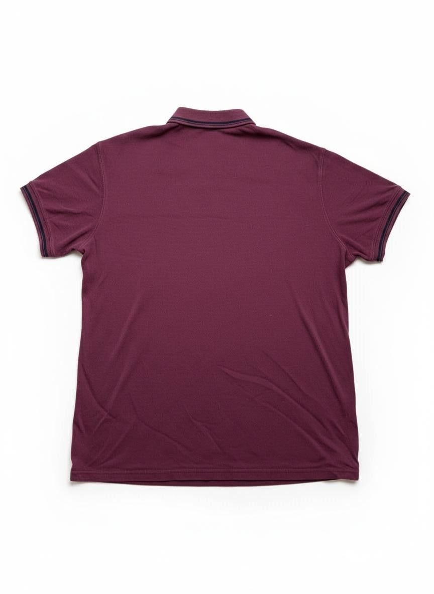 Sergio Tacchini Sergio Tacchini Burgundy Pique Polo Shirt - Tennis Core Size US L / EU 52-54 / 3 - 2 Thumbnail