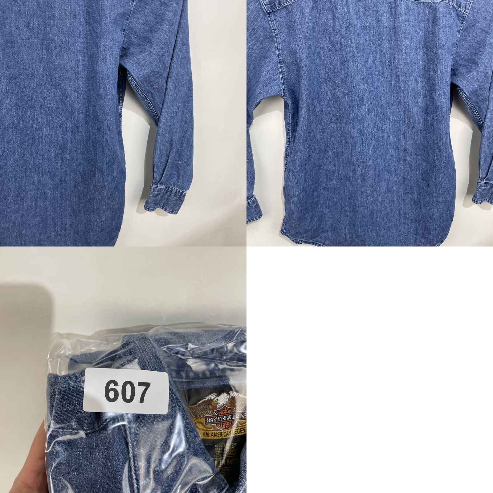 Harley Davidson Vintage Harley-Davidson Motorcycles Mens Denim Shirt Long Sleeve Button-Up Blue Size US L / EU 52-54 / 3 - 10 Thumbnail