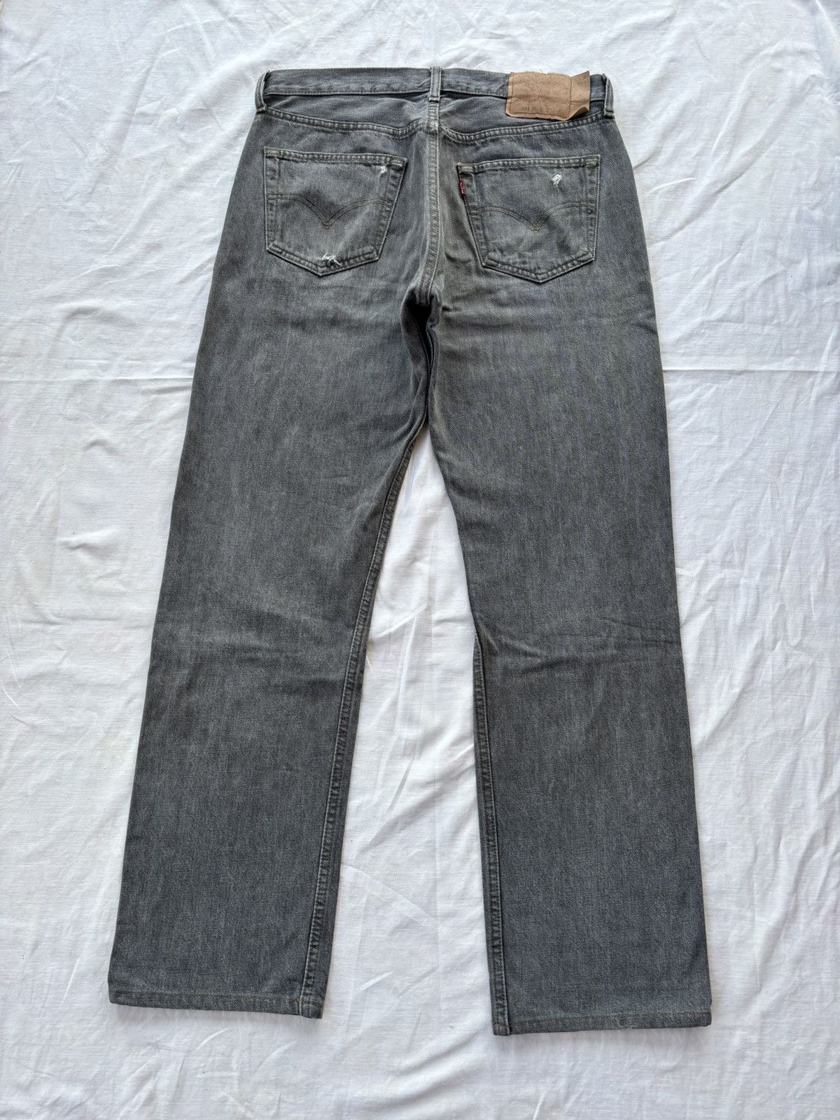 Kapital Vintage Levis 501 FADED BLACK Distressed Denim Jeans Size US 32 / EU 48 - 8 Thumbnail
