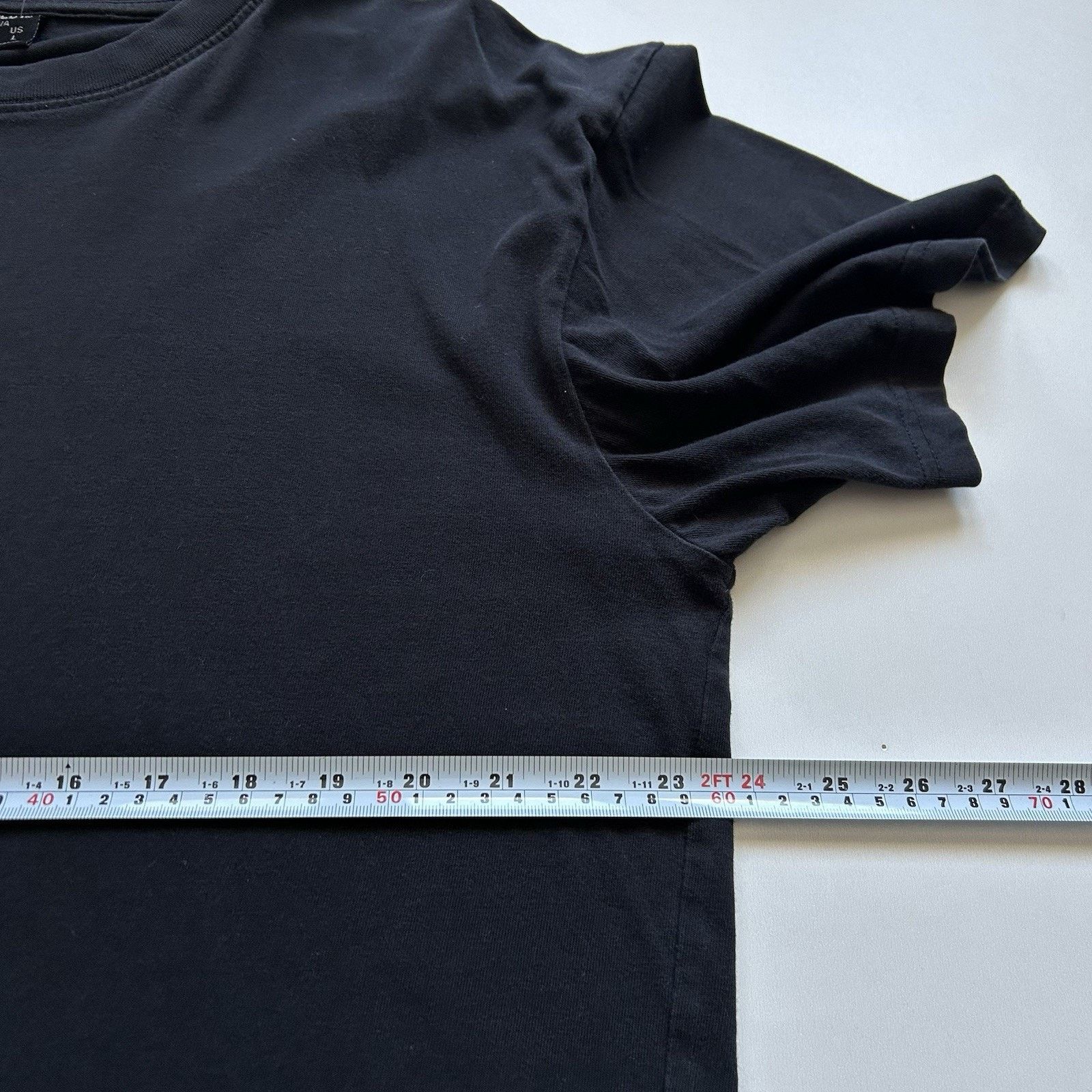 Vintage Vintage Sun Faded Black Blank T-Shirt Large Y2K Cotton Rare Size US L / EU 52-54 / 3 - 4 Thumbnail