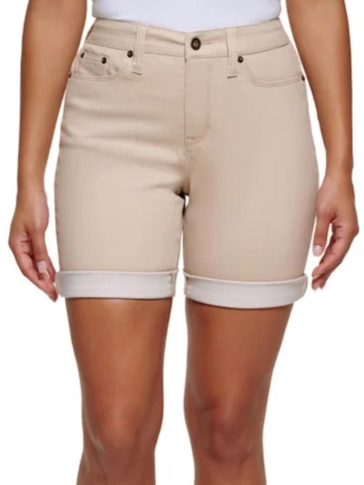 DKNY DKNY Jeans / Denim Cuffed Bermuda Shorts / tan Size 27" / US 4 / IT 40 - 1 Thumbnail