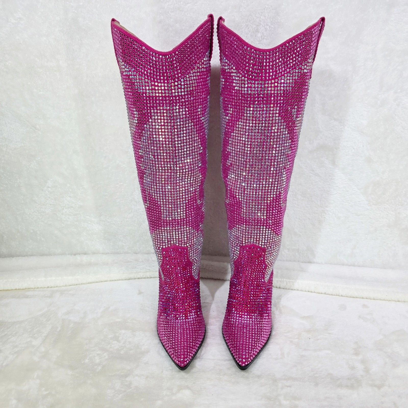 Other Cotton Candy Cowgirl Country Western Glamour Rhinestones Boo Size US 9 / IT 39 - 5 Thumbnail