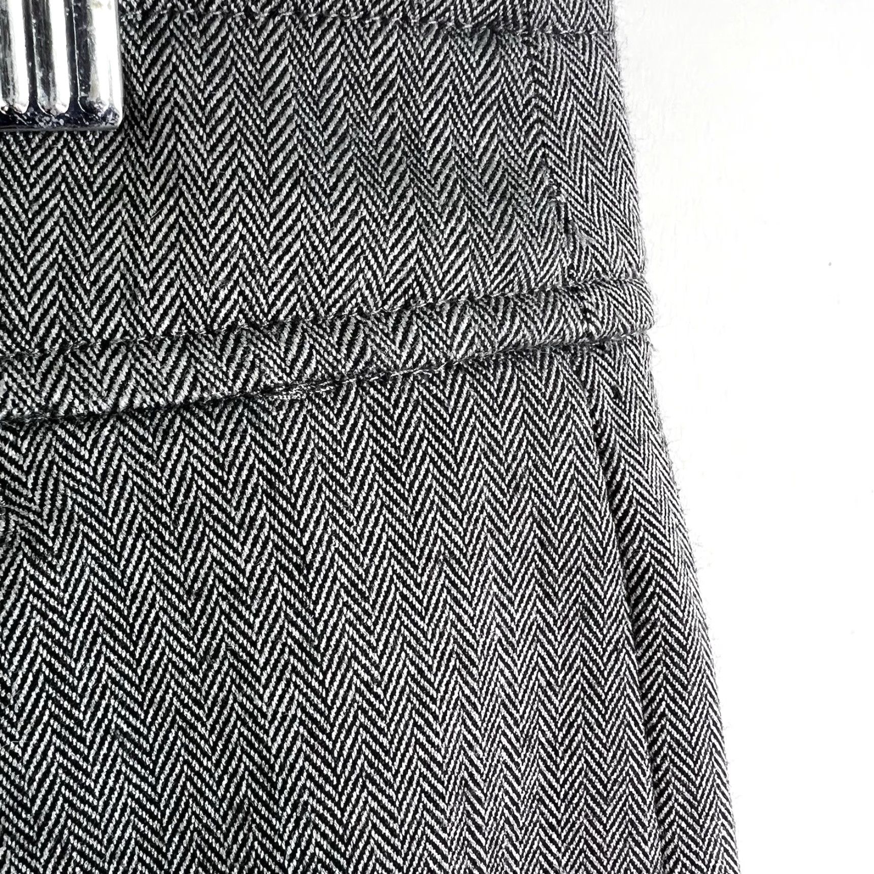 NYDJ NYDJ Straight Herringbone Dress Pants Womens Size 14 Gray 365X33 Size 36" / US 14 / IT 50 - 5 Thumbnail