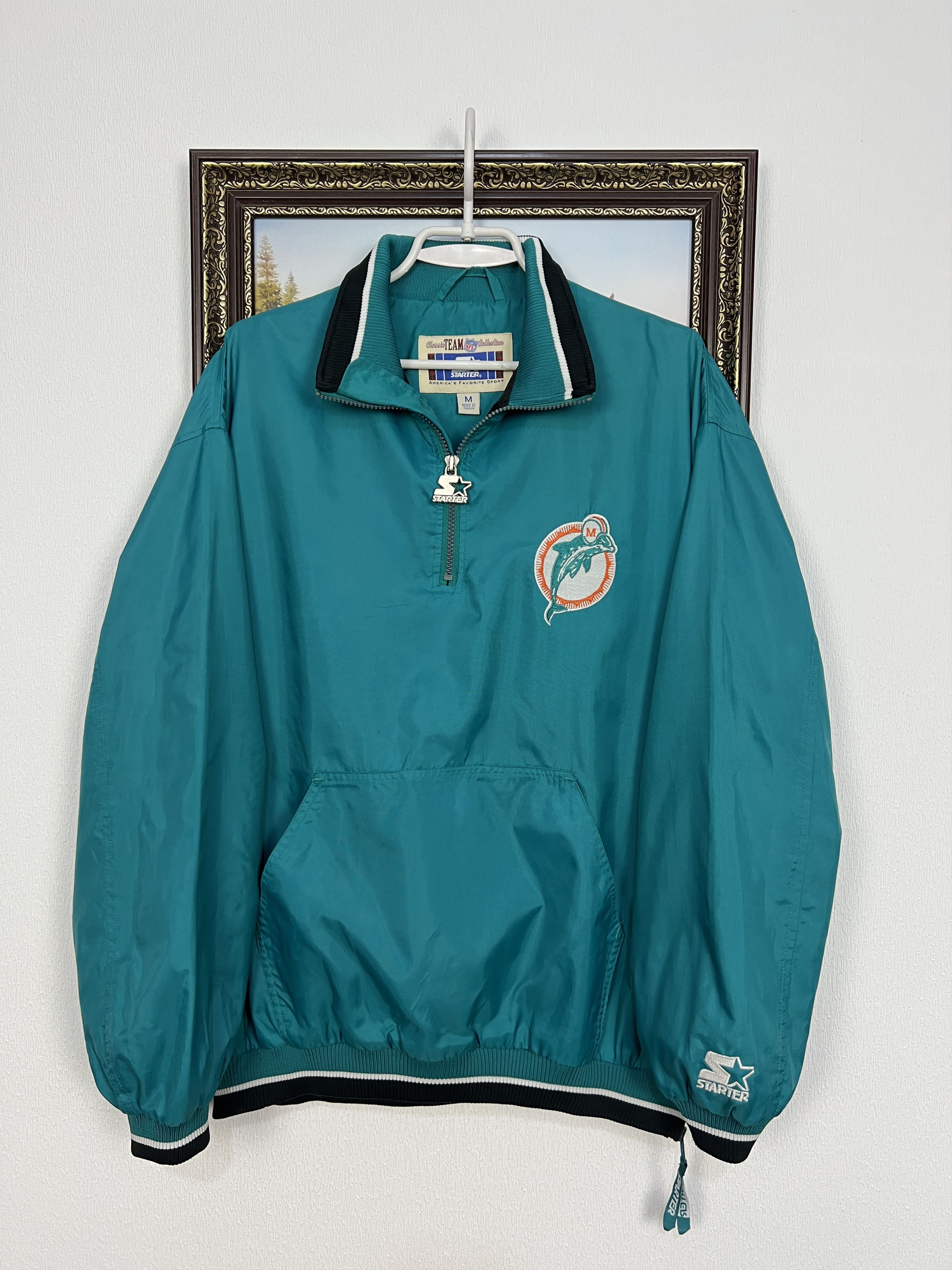 Starter Vintage Starter NFL Miami Dolphins Blue Jacket Mens Bomber Size US M / EU 48-50 / 2 - 1 Thumbnail