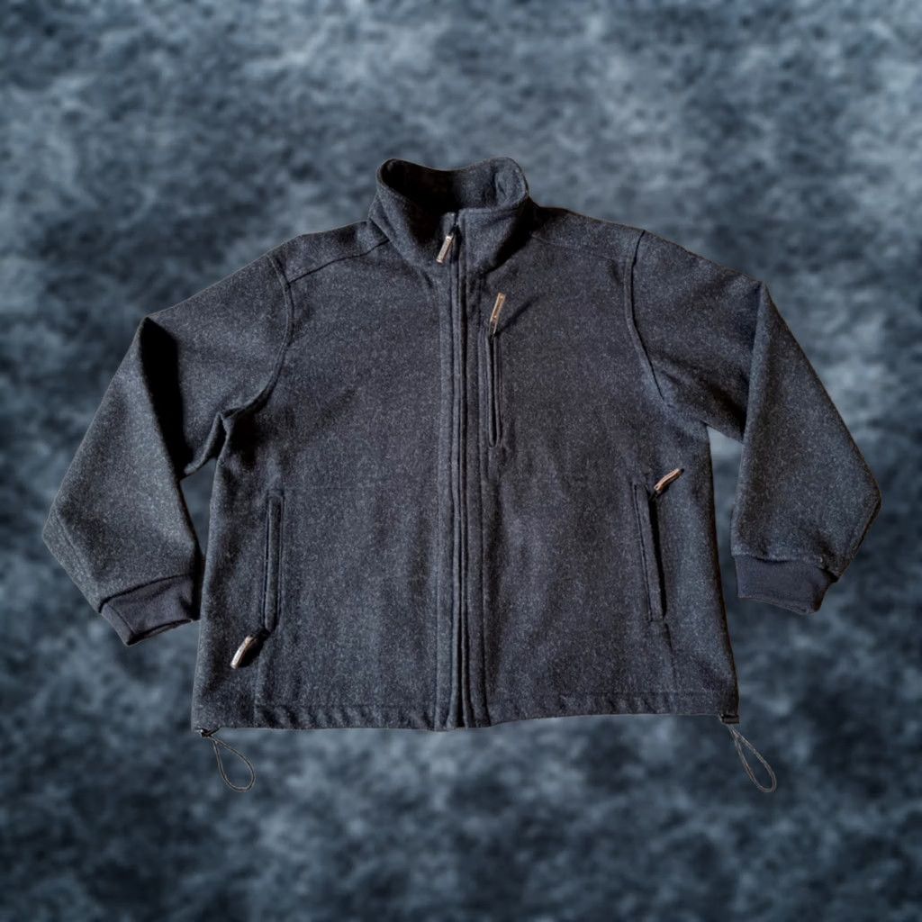 Filson VINTAGE Filson Men's Zip Front Wool Jacket Charcoal 2XL ZIP Front Waist Cinch Casual Outdoor USA Mens Wool Jacket Size US XXL / EU 58 / 5 - 1 Thumbnail