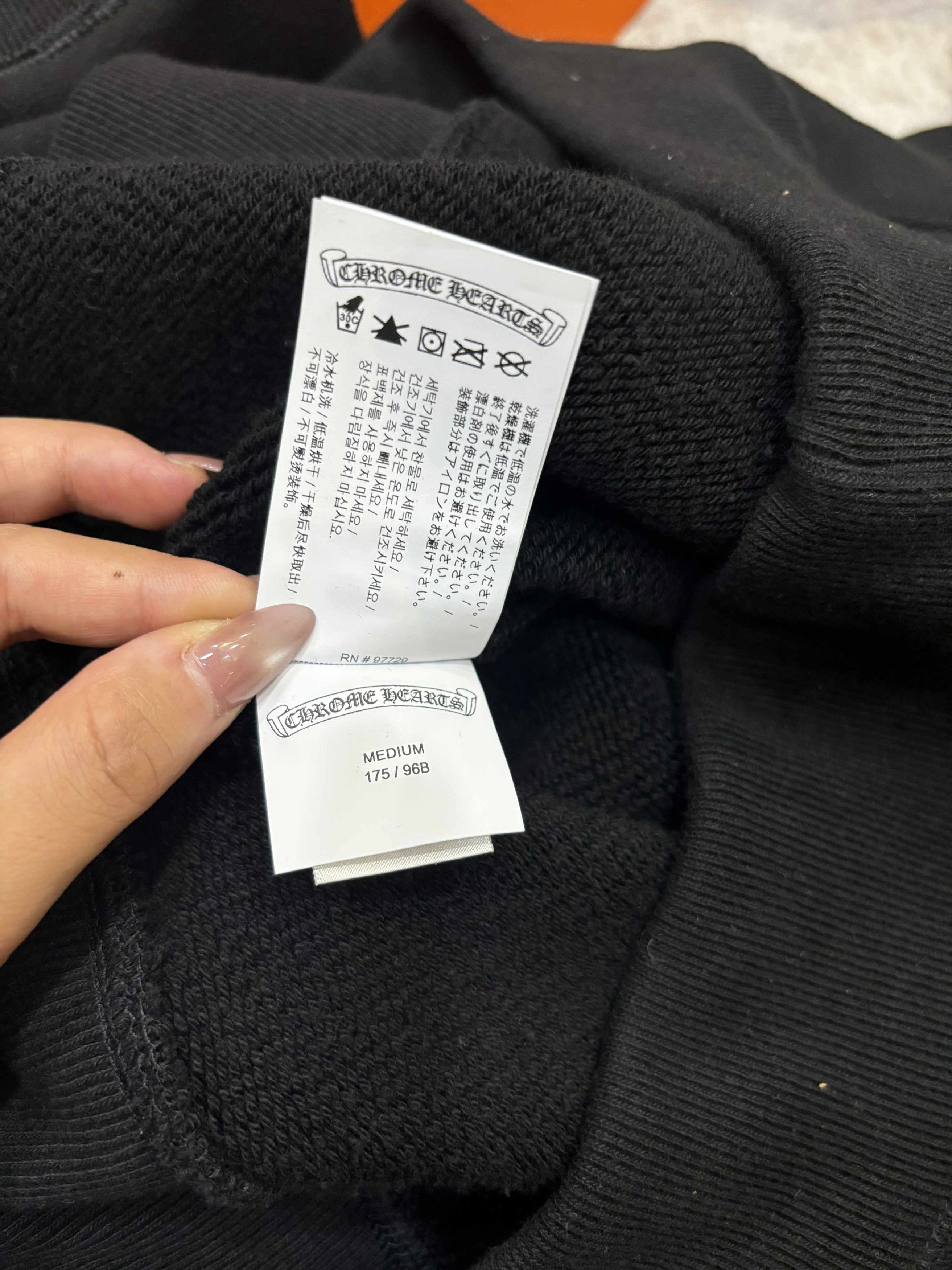 Chrome Hearts CHROME HEARTS Blind Spot Navy Tripple Cross Hoodie BLACK Size US M / EU 48-50 / 2 - 11 Thumbnail