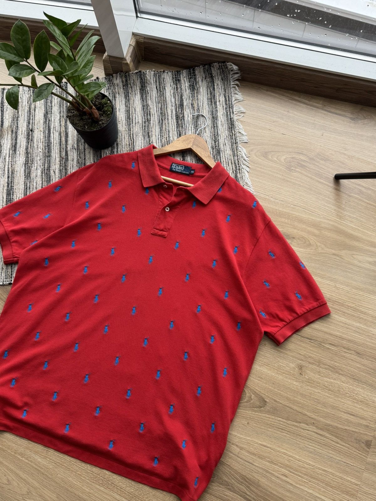 Polo Ralph Lauren POLO RALPH LAUREN MONOGRAM LOGO RED RELAXED POLO T-SHIRT Size US XL / EU 56 / 4 - 3 Thumbnail