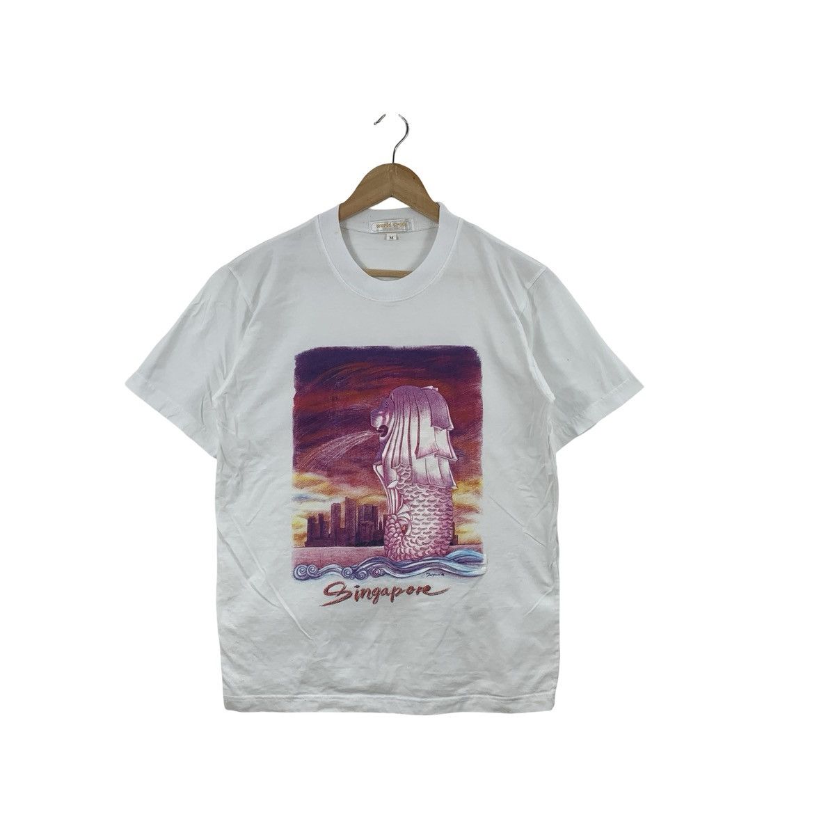 Vintage Vintage SINGAPORE Tourist Merlion Graphic Tee Shirt Top Size US M / EU 48-50 / 2 - 1 Thumbnail