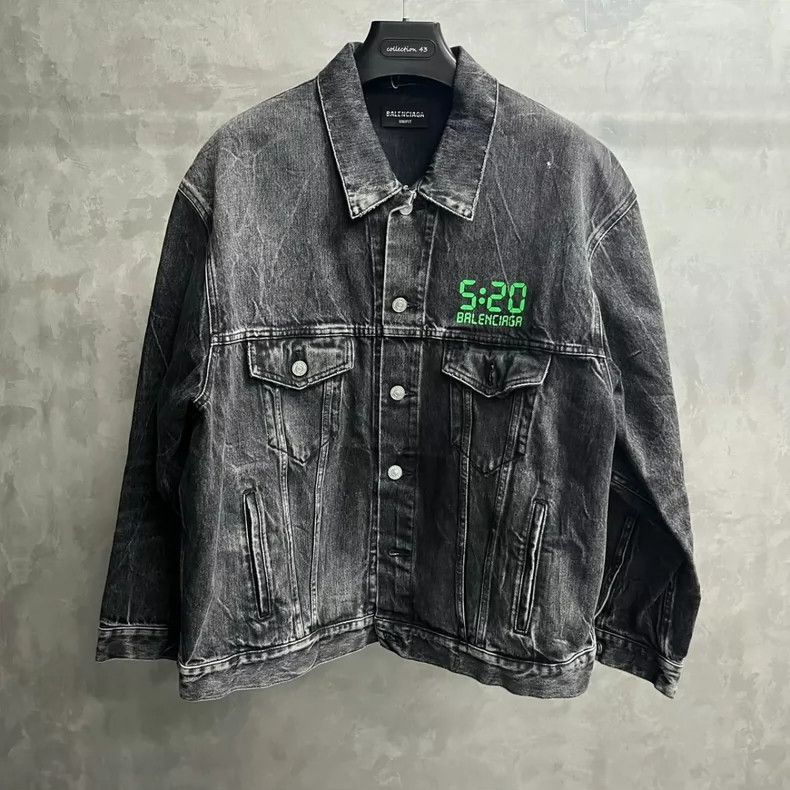 Balenciaga Balenciaga Black Grey 520 Capsule Solid Washed Old Digital Size US S / EU 44-46 / 1 - 1 Thumbnail