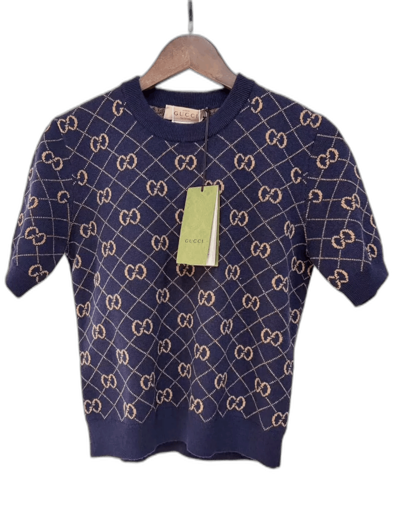 Gucci Short Sleeve Knit Top for Sale-yf