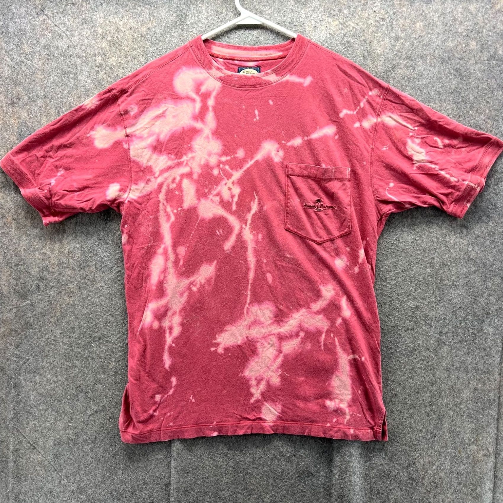 Tommy Bahama VINTAGE Tommy Bahama Shirt Mens Large Pink Washed Crewneck Pocket Tee Y2K Size US L / EU 52-54 / 3 - 2 Thumbnail