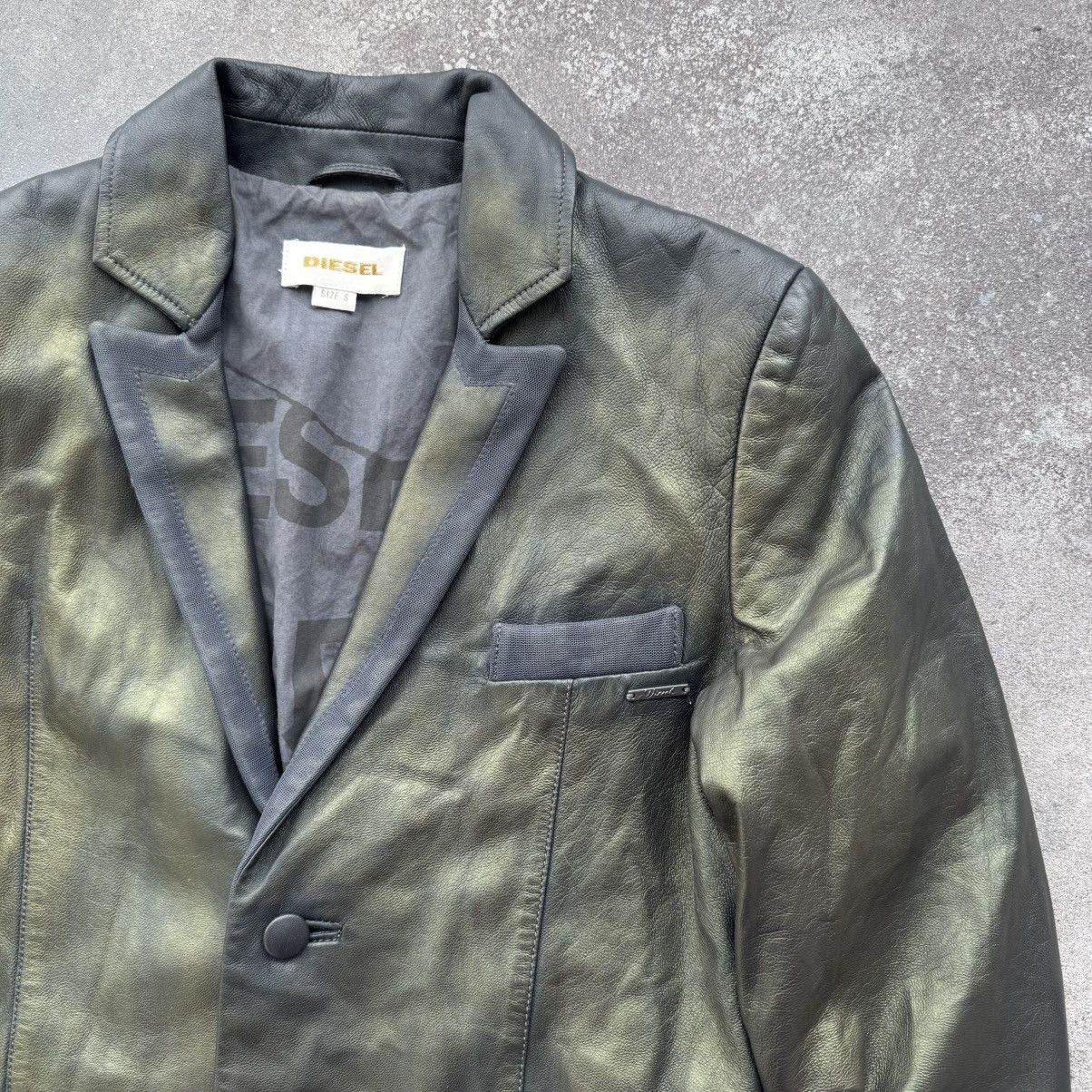 Diesel DIESEL 00’s Vintage Faded/Washed Punk Leather Jacket Size S / US 4 / IT 40 - 7 Thumbnail