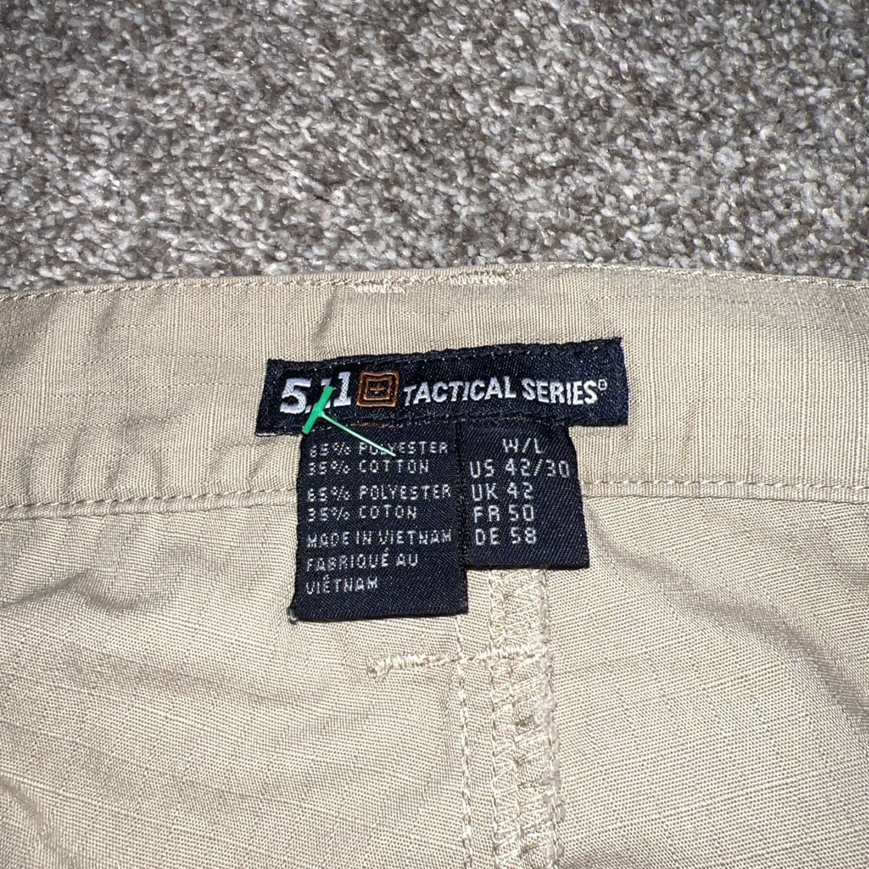 Vintage 5.11 Tactical Beige Pants Mens 42x30 Cargo Regular Beige Mens Cargo 42x30 Size US 42 / EU 58 - 3 Thumbnail