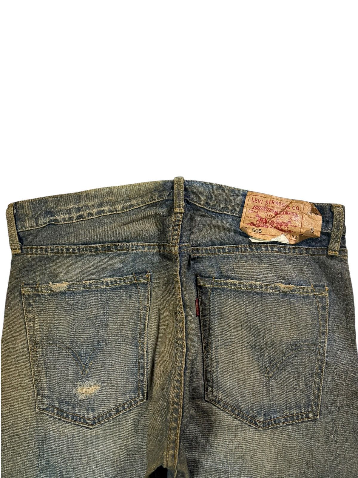 Levi's Vintage 90s Levis 505 Mud Wash Distressed Loose Jeans Size US 34 / EU 50 - 8 Thumbnail