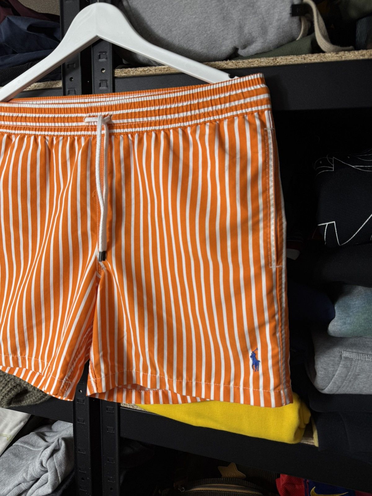 Polo Ralph Lauren Vintage Polo Ralph Lauren Swim Shorts Orange Striped Swim Size US 30 / EU 46 - 5 Thumbnail