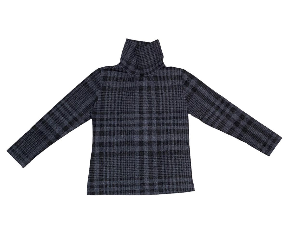 image of vintage Masaki Matsushima Turtleneck Fleece Shirt in Black Gray, Women's (Size Medium)