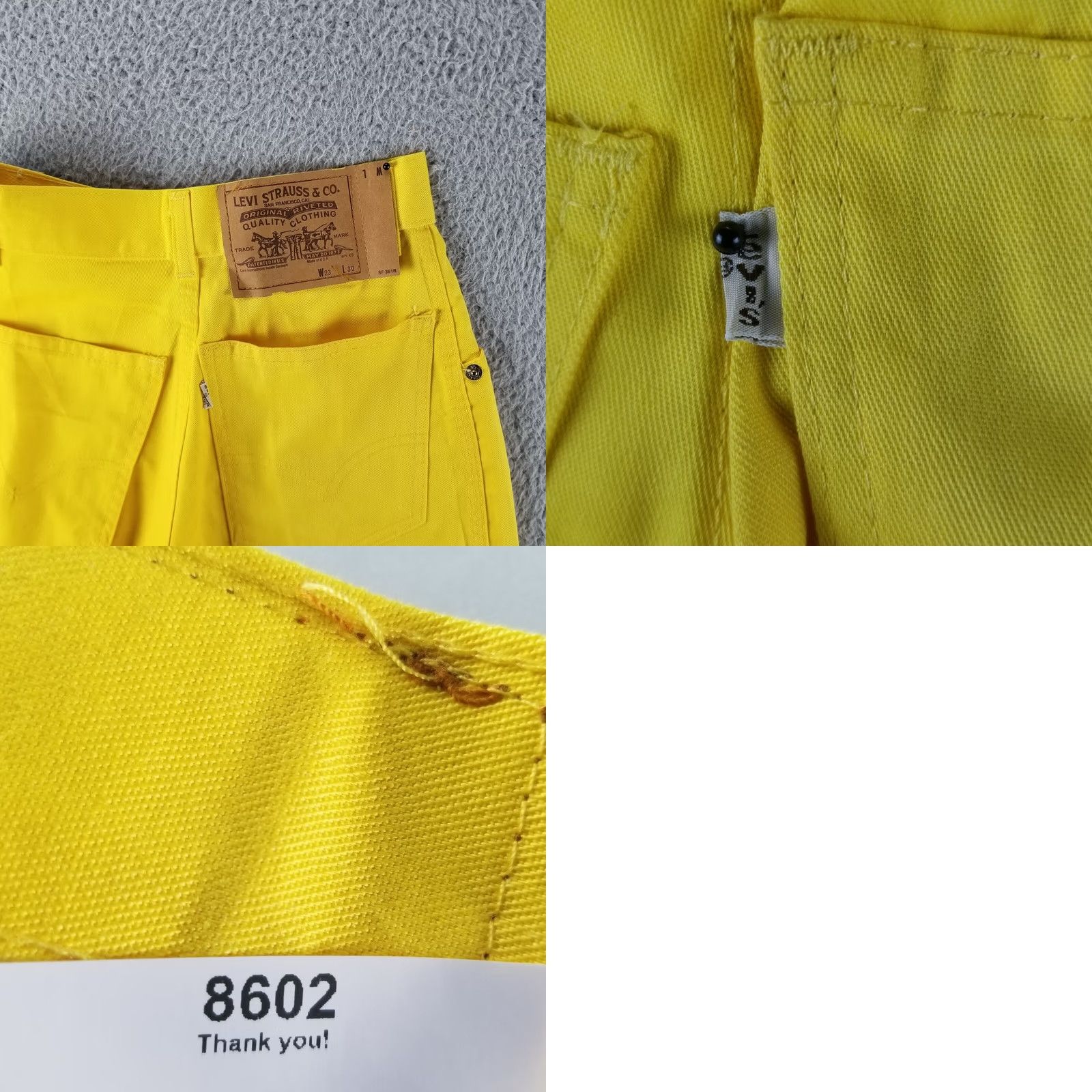 Levi's Levi's Jeans Woman 23x30 SF 378 Yellow Denim High Rise 70s Vintage White Tab NWT Size 40" / US 18 - 8 Thumbnail