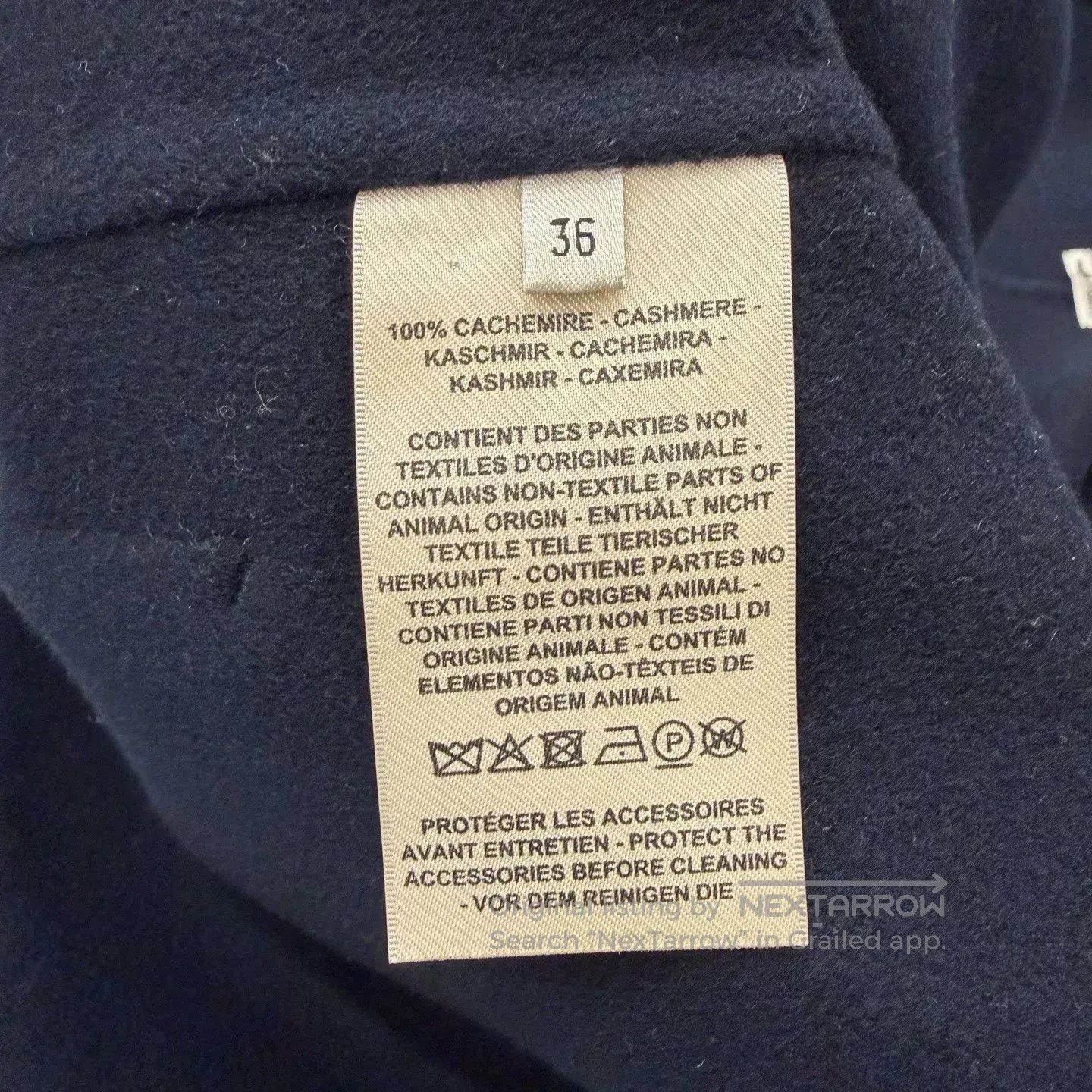 Hermes Hermes Blue Black Short Cashmere Coat. Size US M / EU 48-50 / 2 - 3 Thumbnail