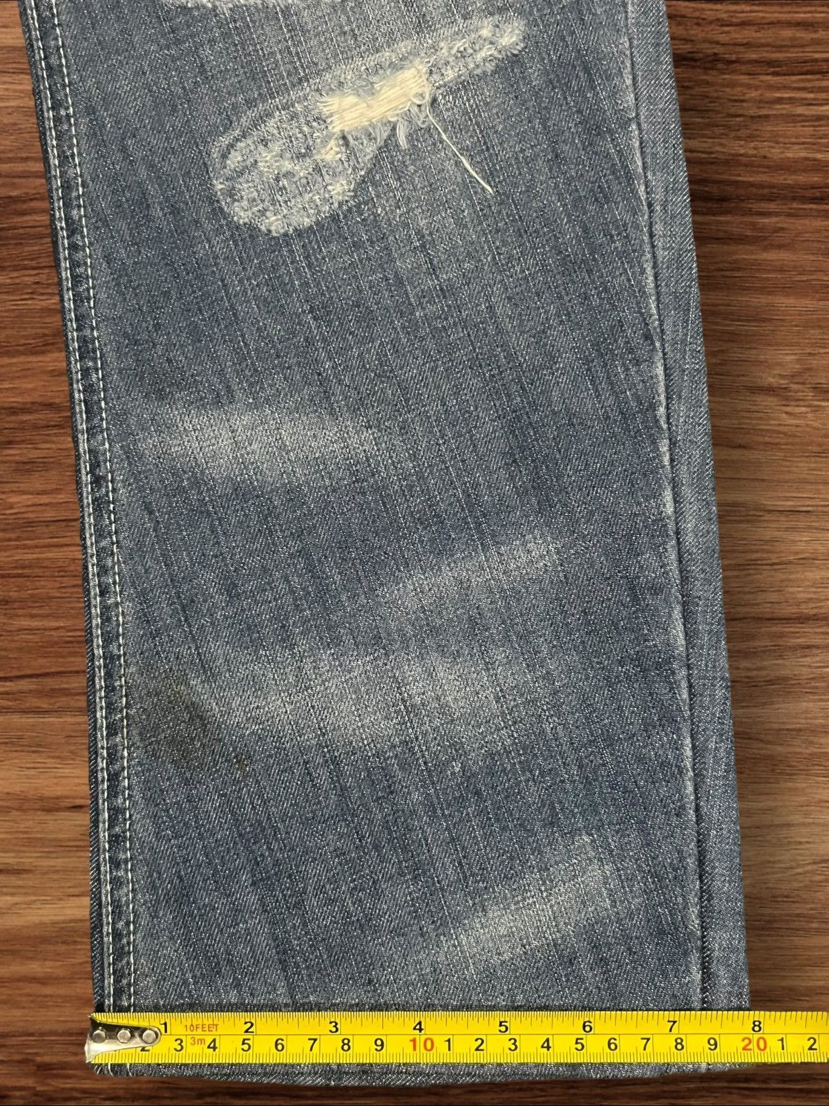 Japanese Brand ⚡️Sick⚡️Japanese Brand Jehova Checkered Distressed Curve Jeans Size US 32 / EU 48 - 17 Thumbnail