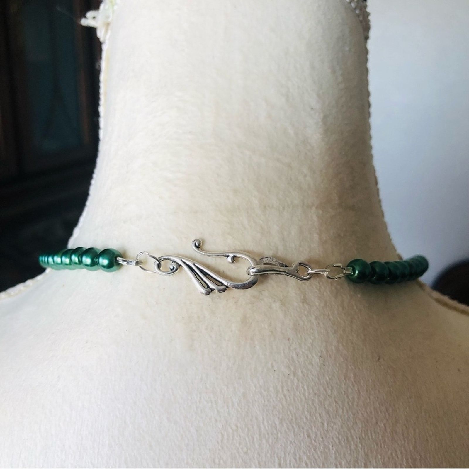 Handmade Handcrafted repurpose animal print stone Pearl necklace Size ONE SIZE - 8 Thumbnail