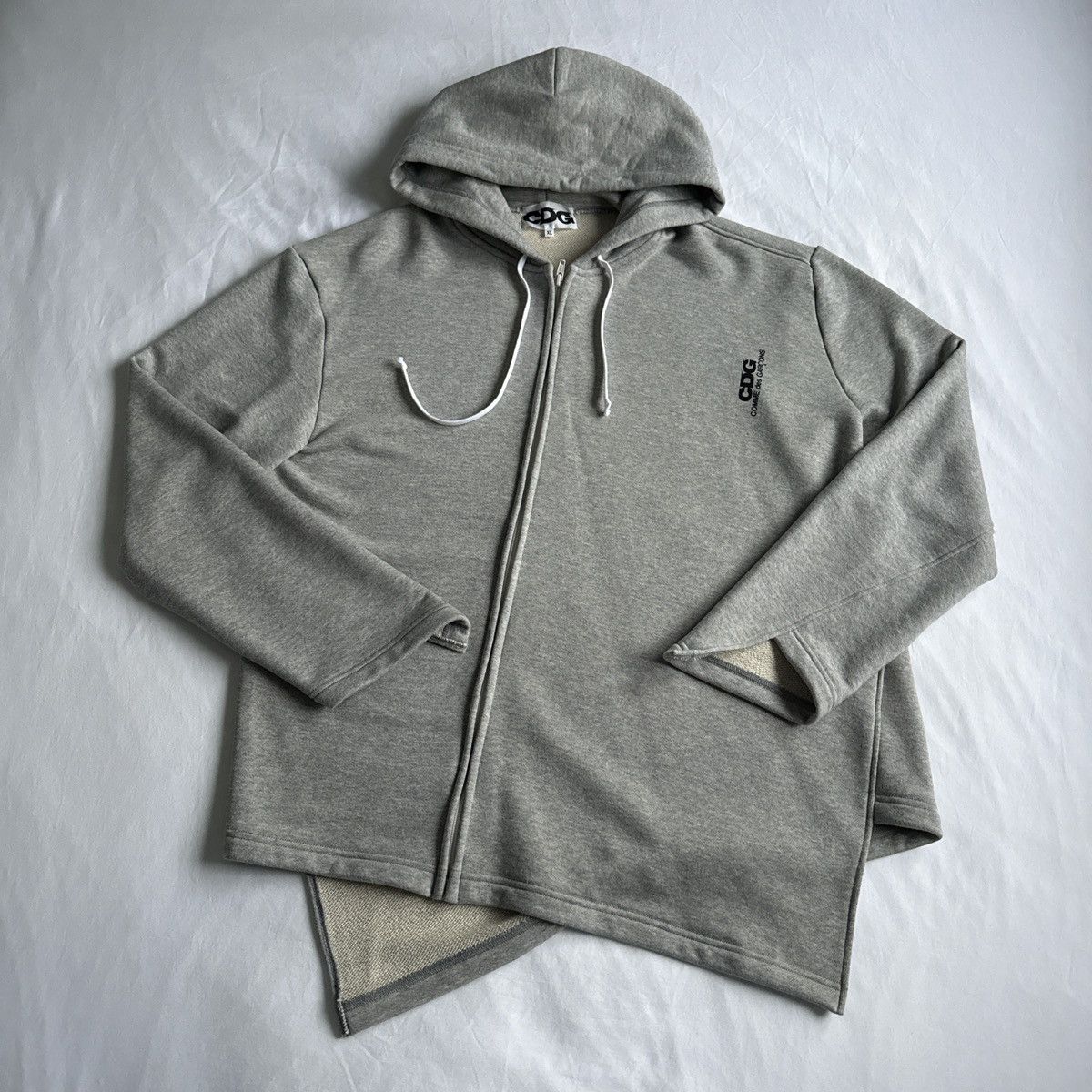 CDG by Comme des Garcons Comme Des Garçons CDG Twisted Hoodie Asymmetrical Grey XL Size US XL / EU 56 / 4 - 1 Thumbnail