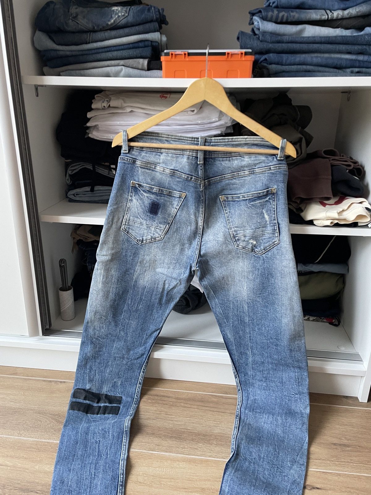 If Six Was Nine Distressed Ripped Skinny Slim Faded Washed Denim Jeans Drip Size US 30 / EU 46 - 6 Thumbnail