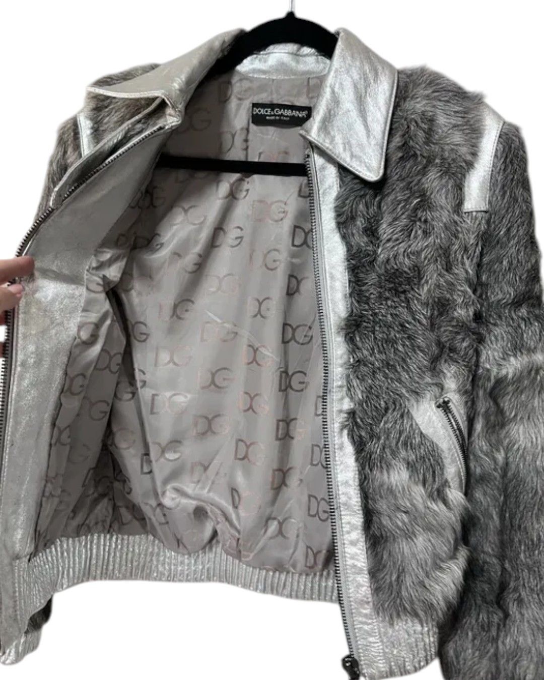 Dolce & Gabbana GOAT FUR LEATHER JACET Size XS / US 0-2 / IT 36-38 - 4 Thumbnail
