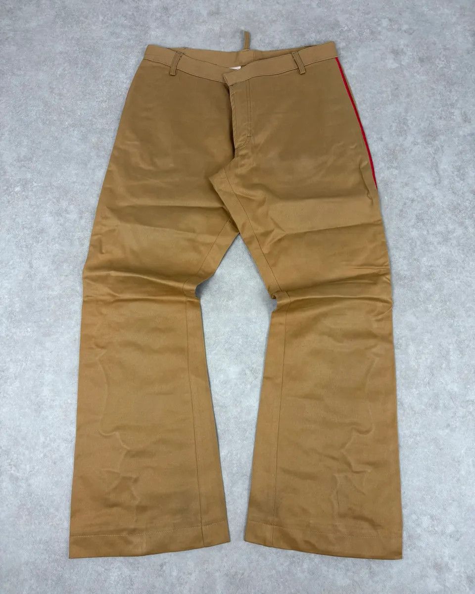 Dsquared2 1990s Dsquared2 Beige & Red Lined Flared Pants Size US 32 / EU 48 - 2 Thumbnail