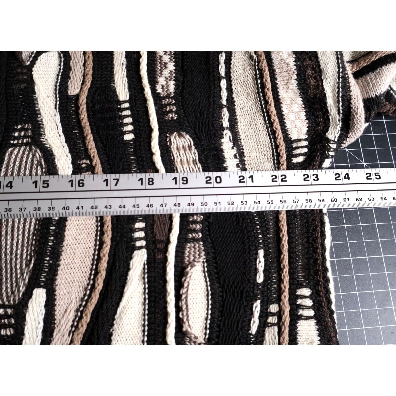 Coogi Liberty Old Glory COOGI Style Sweater Mens Medium Brown Beige 3D Knit Cotton Pullover Casual Vintage 90s Hip Hop Streetwear Size US M / EU 48-50 / 2 - 5 Thumbnail