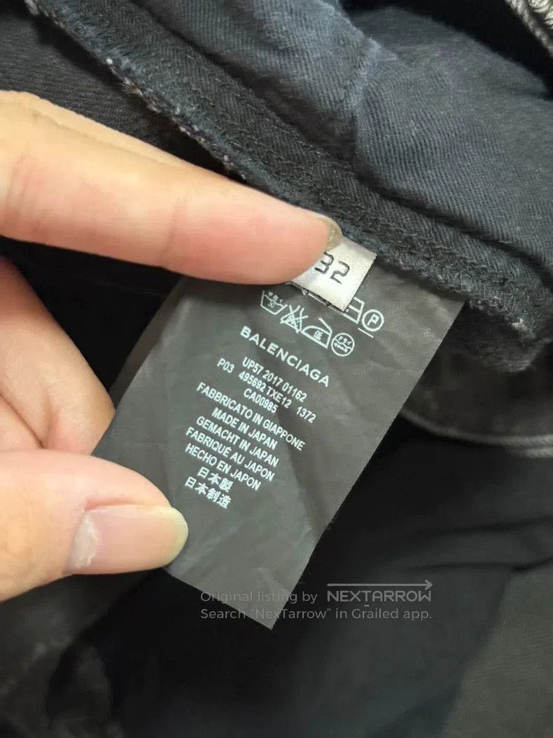Balenciaga Balenciaga Logo Print Black Grey Jeans. Size US 32 / EU 48 - 4 Thumbnail