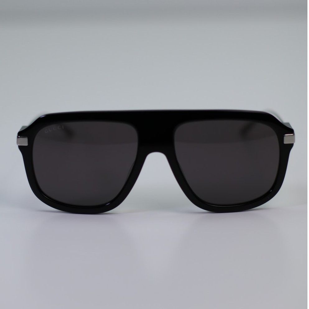 Gucci NEW Gucci Sunglasses GG1309S 005 Shiny Black Grey Shield Men Size ONE SIZE - 5 Thumbnail