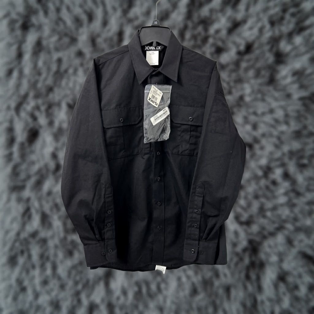 Vintage Vertx Shirt Mens M Black Tactical Button-Up Long Sleeve Pockets Canvas Polyester Breathing Stretch Casual Outdoor Regular Collar-Down Size US M / EU 48-50 / 2 - 1 Thumbnail