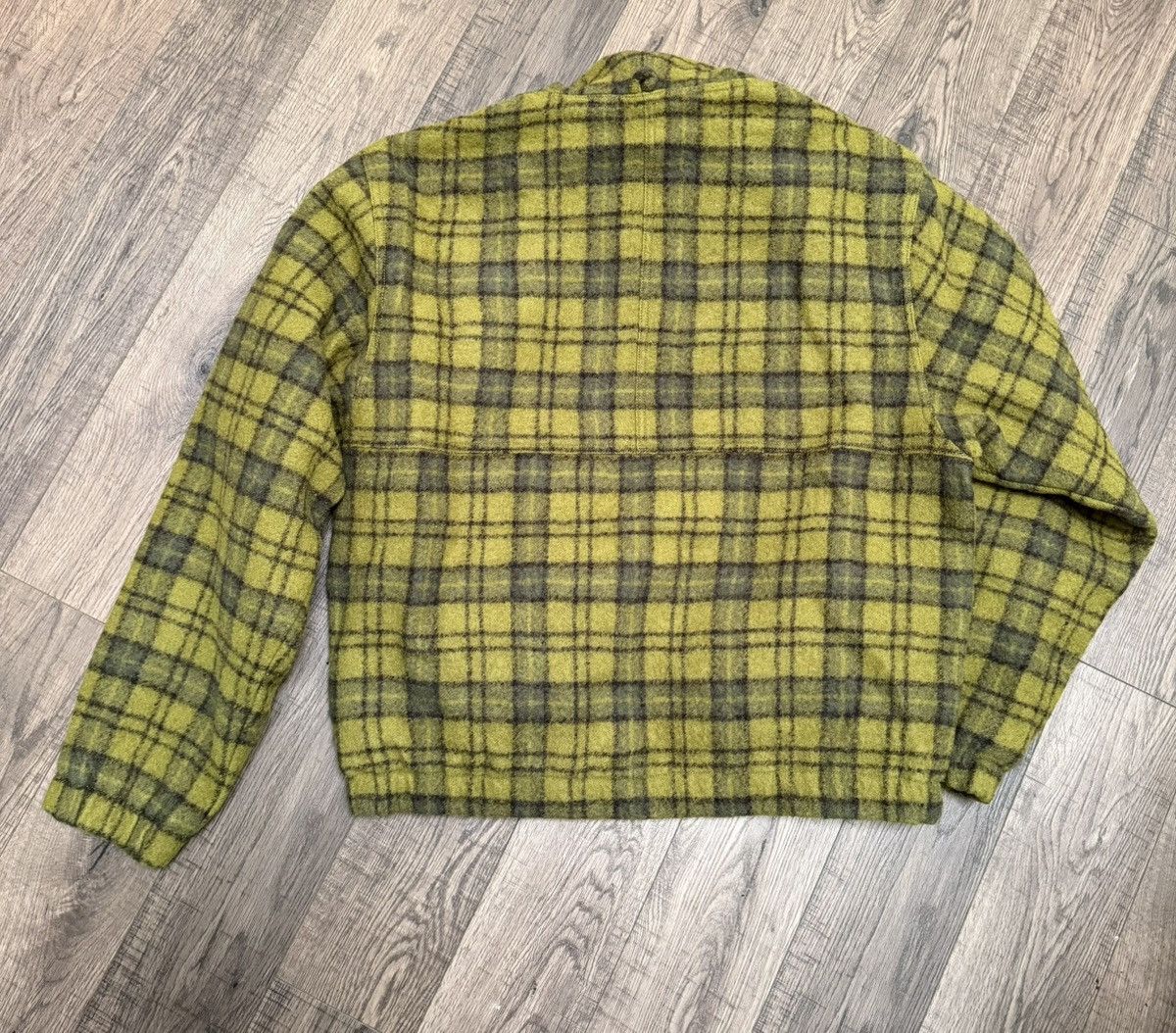 Stussy Stussy Work Jacket Green Wool Plaid | Grailed