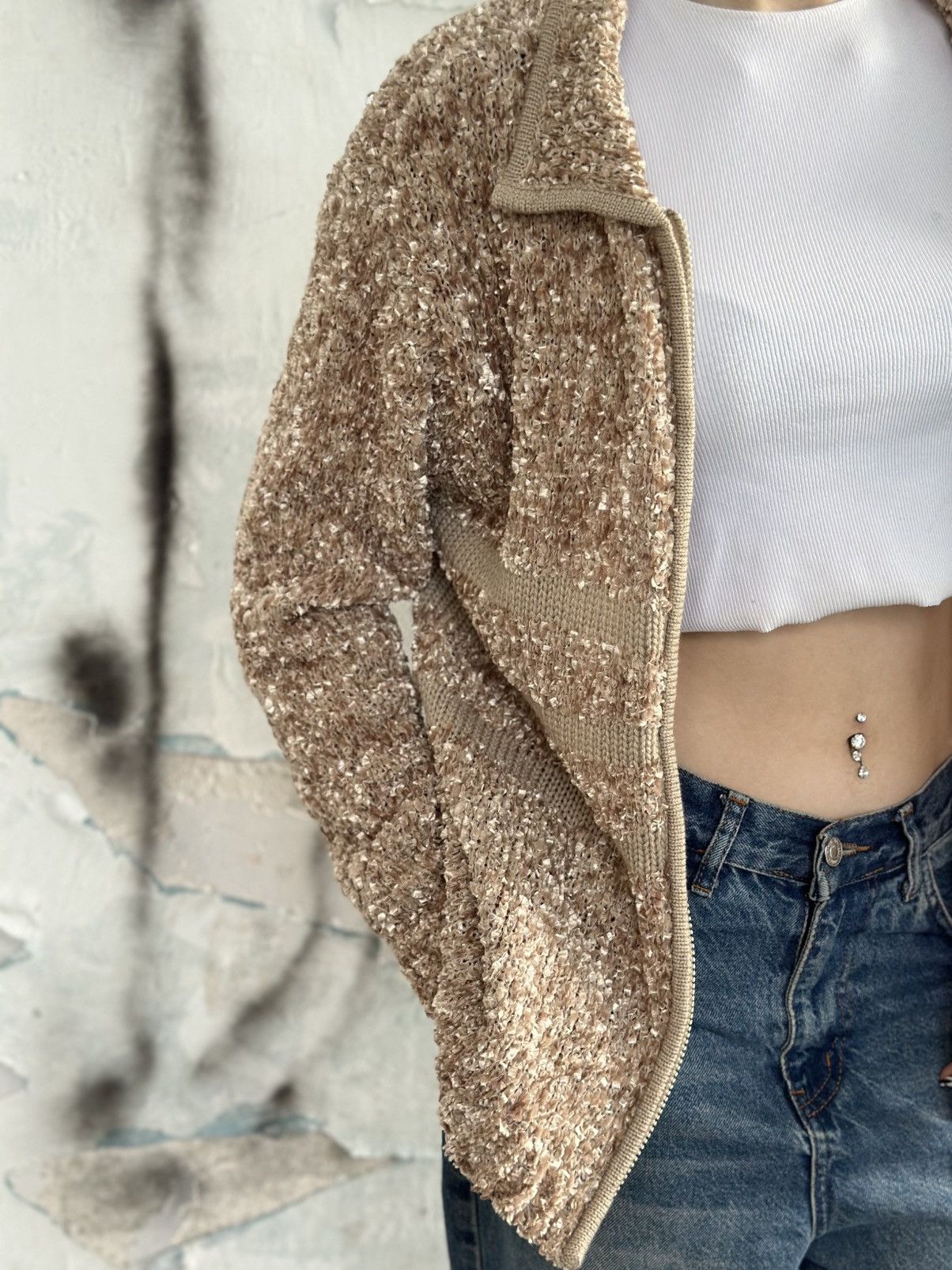 Elisabetta Franchi VTG Women’s Zip Sweater Elizabeth Scott Size L Y2K 00s USA Size L / US 10 / IT 46 - 4 Thumbnail