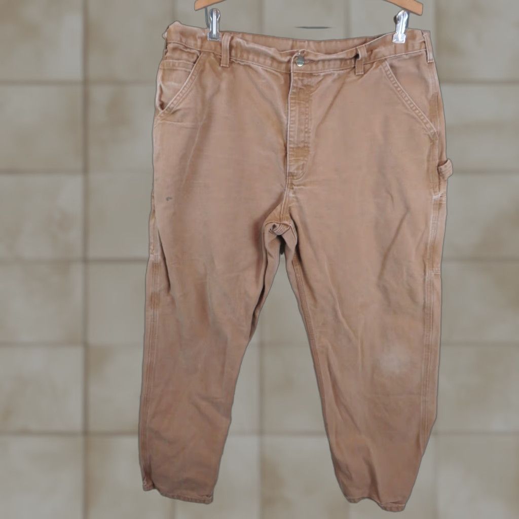 Carhartt Carhartt Jeans Mens Relaxed Dungaree 38x32 Brown Cargo Pants Tapered Modern Workwear 38 Second Hand Mens Size US 38 / EU 54 - 1 Thumbnail