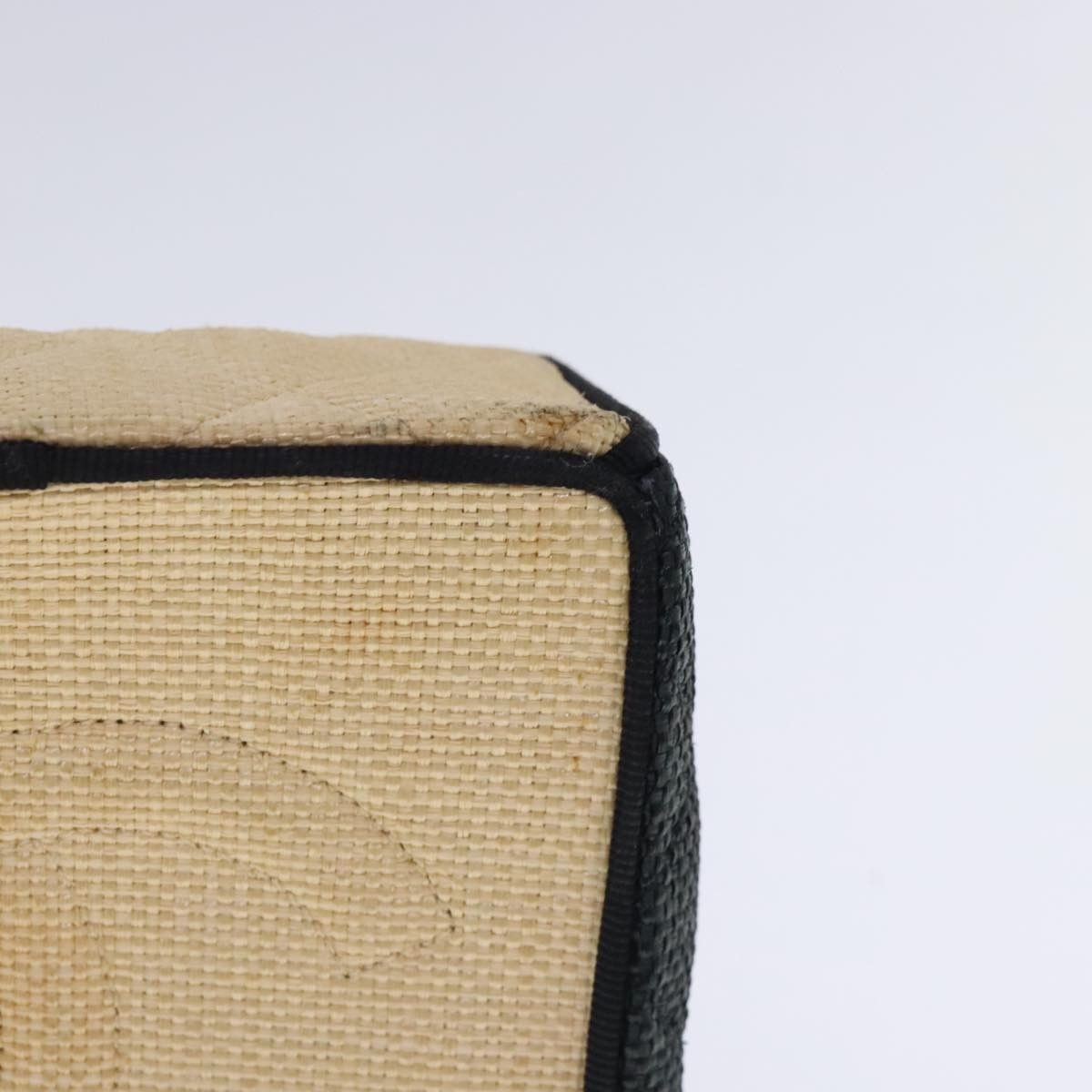 Chanel CHANEL Hand Bag Straw Beige Black CC Size ONE SIZE - 9 Thumbnail