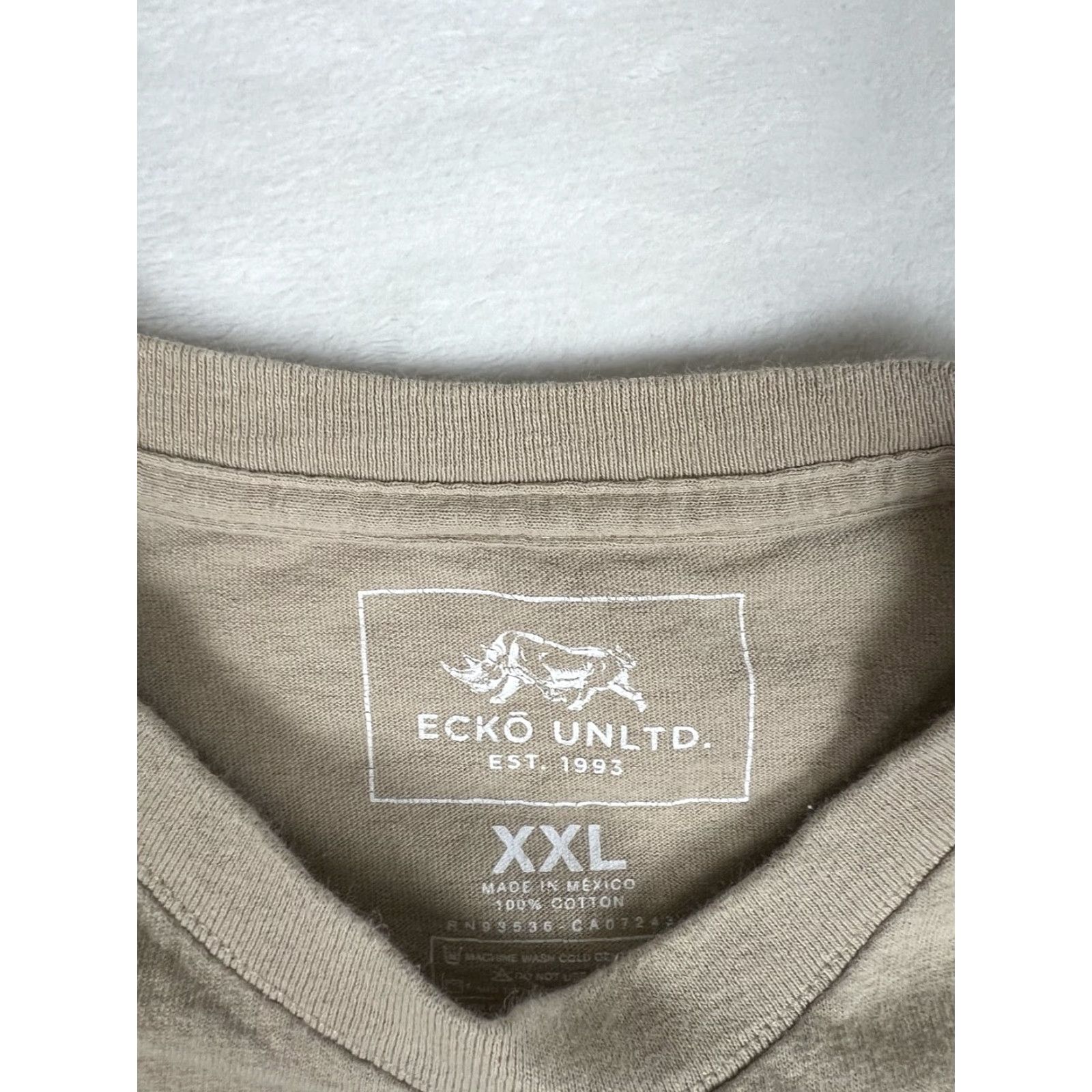 Ecko Unltd. VINTAGE Ecko Unltd T-Shirt Size 2XL Tan Brown OG Rhino Logo Y2K Hip Hop Men Short Sleeve Crew Neck Graphic Print Cotton 2000-2009 Size US XXL / EU 58 / 5 - 3 Thumbnail