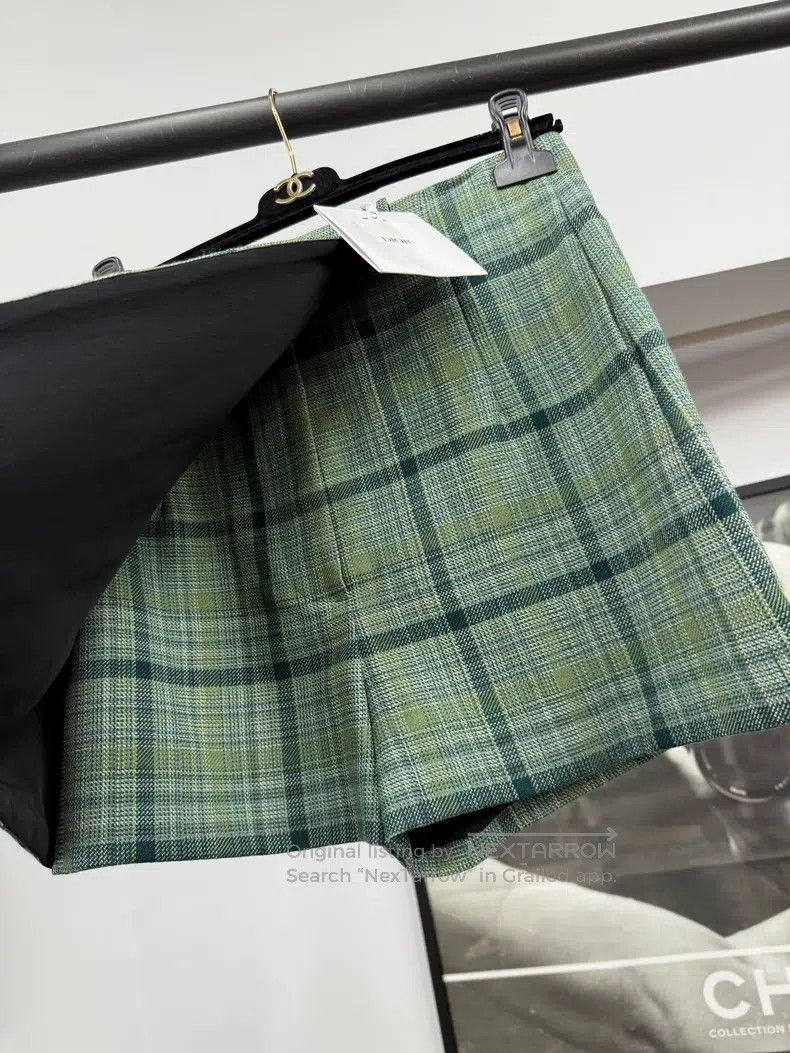 Dior Dior Green plaid skirt and pants Size 42" / US 20 - 2 Thumbnail