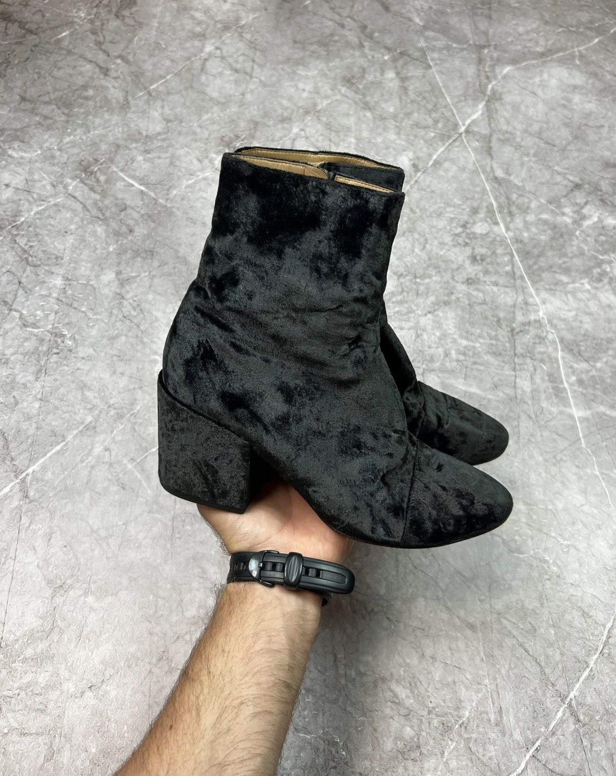 Dries Van Noten DRIES VAN NOTEN Black With Floral Pattern Ankle Boot Size 39 Size US 9 / IT 39 - 1 Thumbnail
