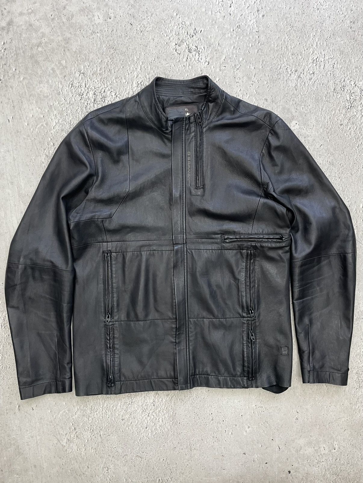 G-Star Rare G star Raw leather slim punk blazer jacket Size US XL / EU 56 / 4 - 1 Thumbnail