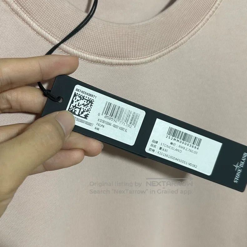 Stone Island Stone Island Round Neck Sweatshirt, Basic Sweatshirt, Pink Size US XL / EU 56 / 4 - 5 Thumbnail