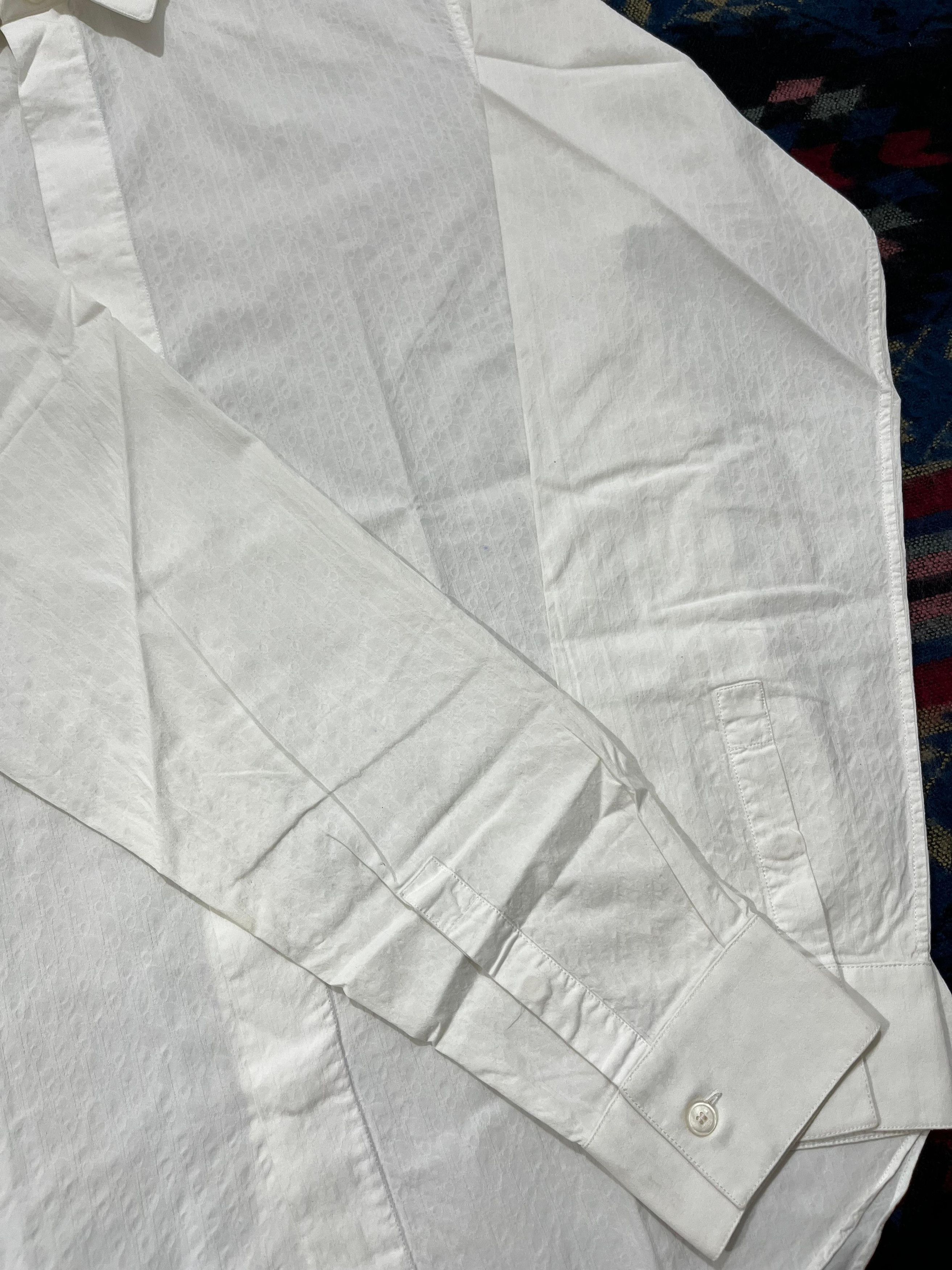 Dior Dior Homme Monogram Button Ups White Shirt Size US S / EU 44-46 / 1 - 6 Thumbnail