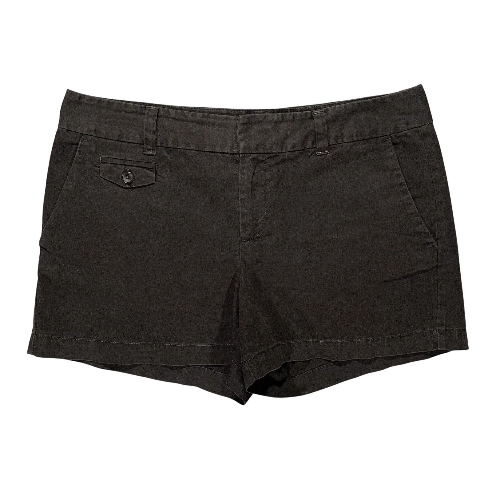 Loft Ann Taylor Loft Solid Black Chino Shorts Women's Size 4 Size 27" / US 4 / IT 40 - 2 Thumbnail