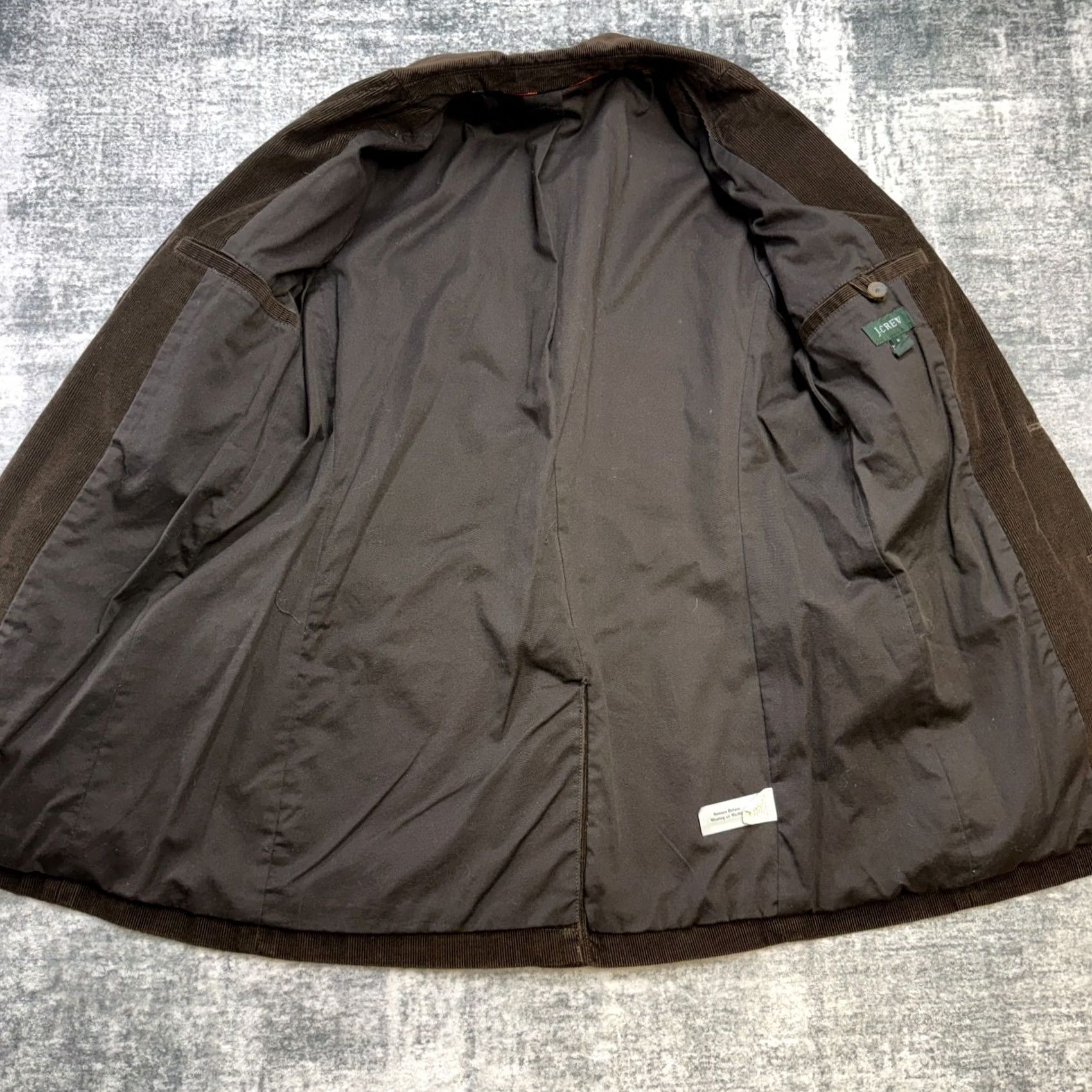 J.Crew VINTAGE J.CREW Blazer Corduroy Single-Breasted Four-Button Notch Brown Mens Small Academia Jacket Coat Vintage Size 36R - 3 Thumbnail