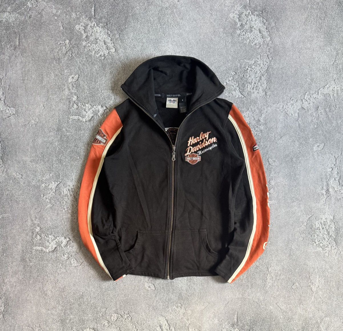 Harley Davidson Harley Davidson S zip turtleneck pullover sweater knit faded Size S / US 4 / IT 40 - 8 Thumbnail