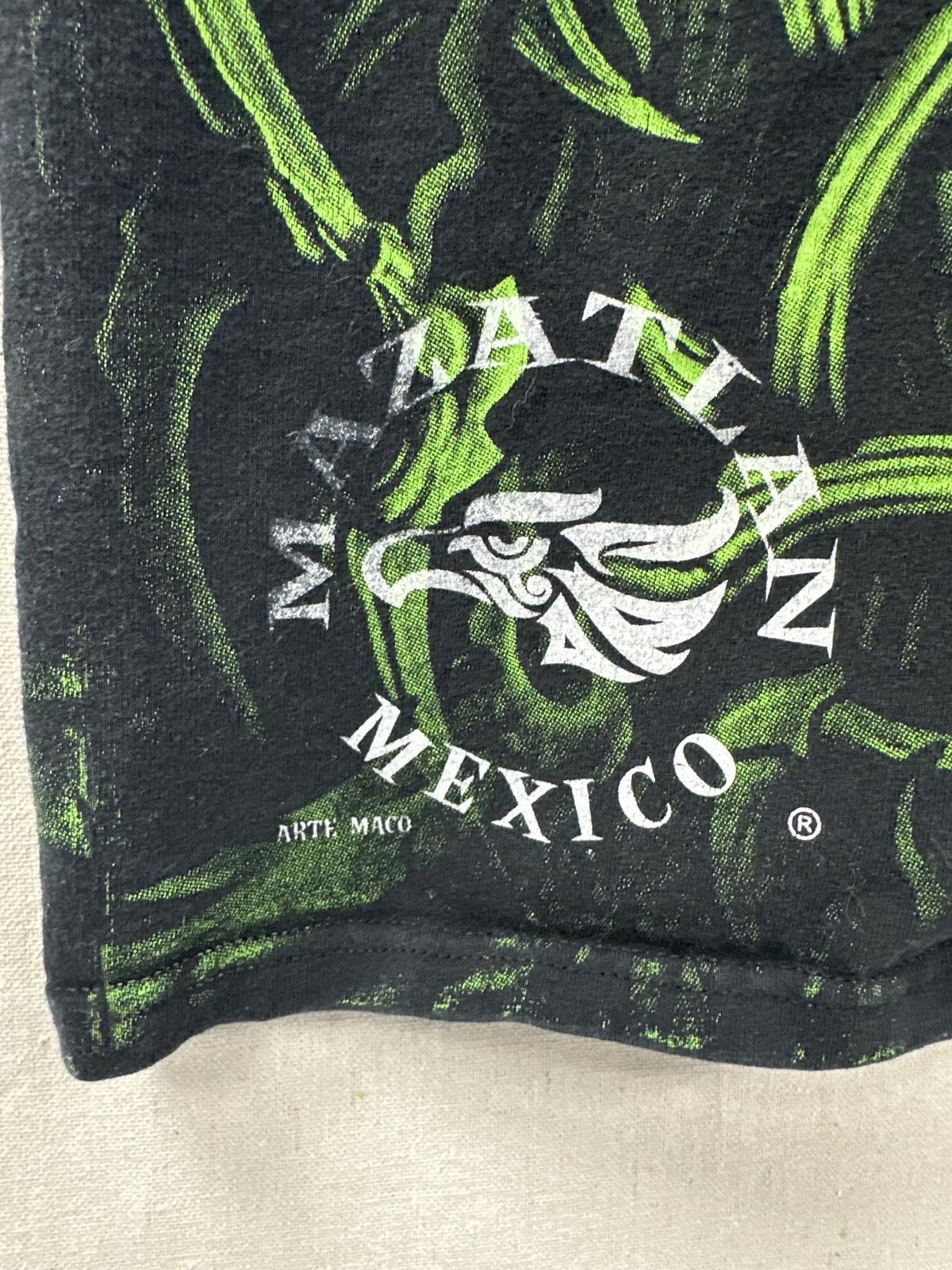 Designer Vintage Mazatlan Mexico Graphic T-Shirt - Black & Neon Green Size US M / EU 48-50 / 2 - 2 Thumbnail