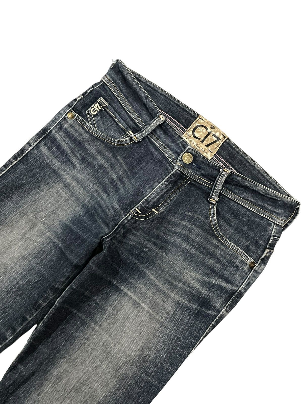 Mizra Jeans Kyoto Vintage Japanese Brand Wide Leg Style Fade Wash Flared Jeans Size 31" - 6 Thumbnail