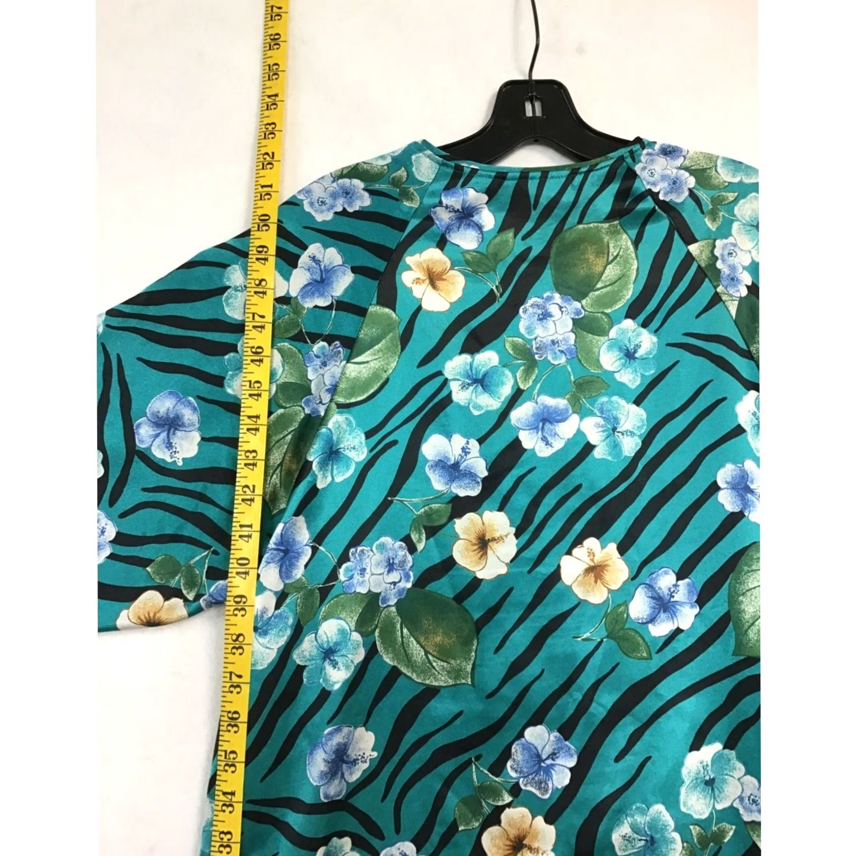 Vintage Cabernet Silk-Like Long Robe Womens Medium Blue Size ONE SIZE - 6 Thumbnail